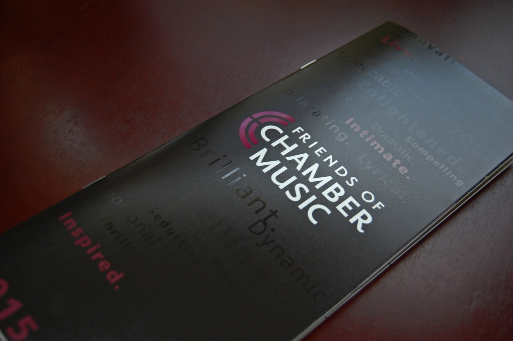 Friends of Chamber Music 2015 brochure