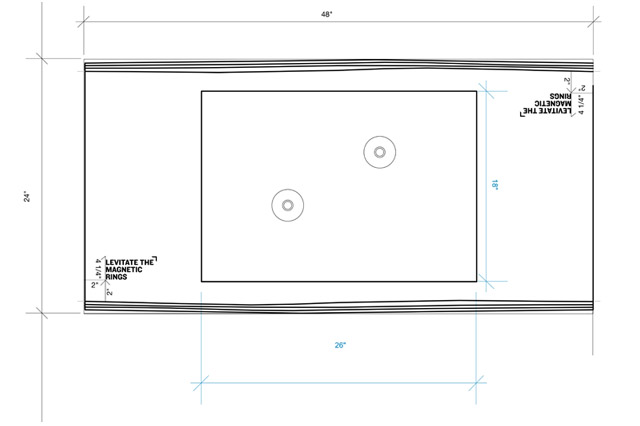 Mobius Science Center exhibit table production art